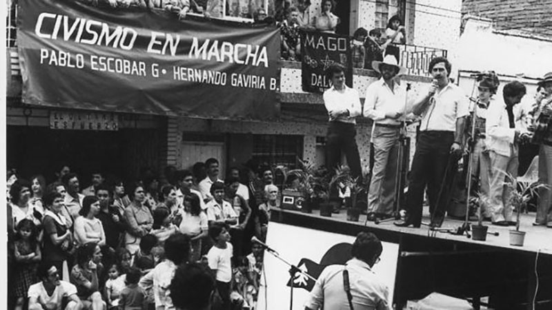 (Civismo en Marcha de Pablo Escobar). Fotografía, 1979.  Archivo Banco de la República