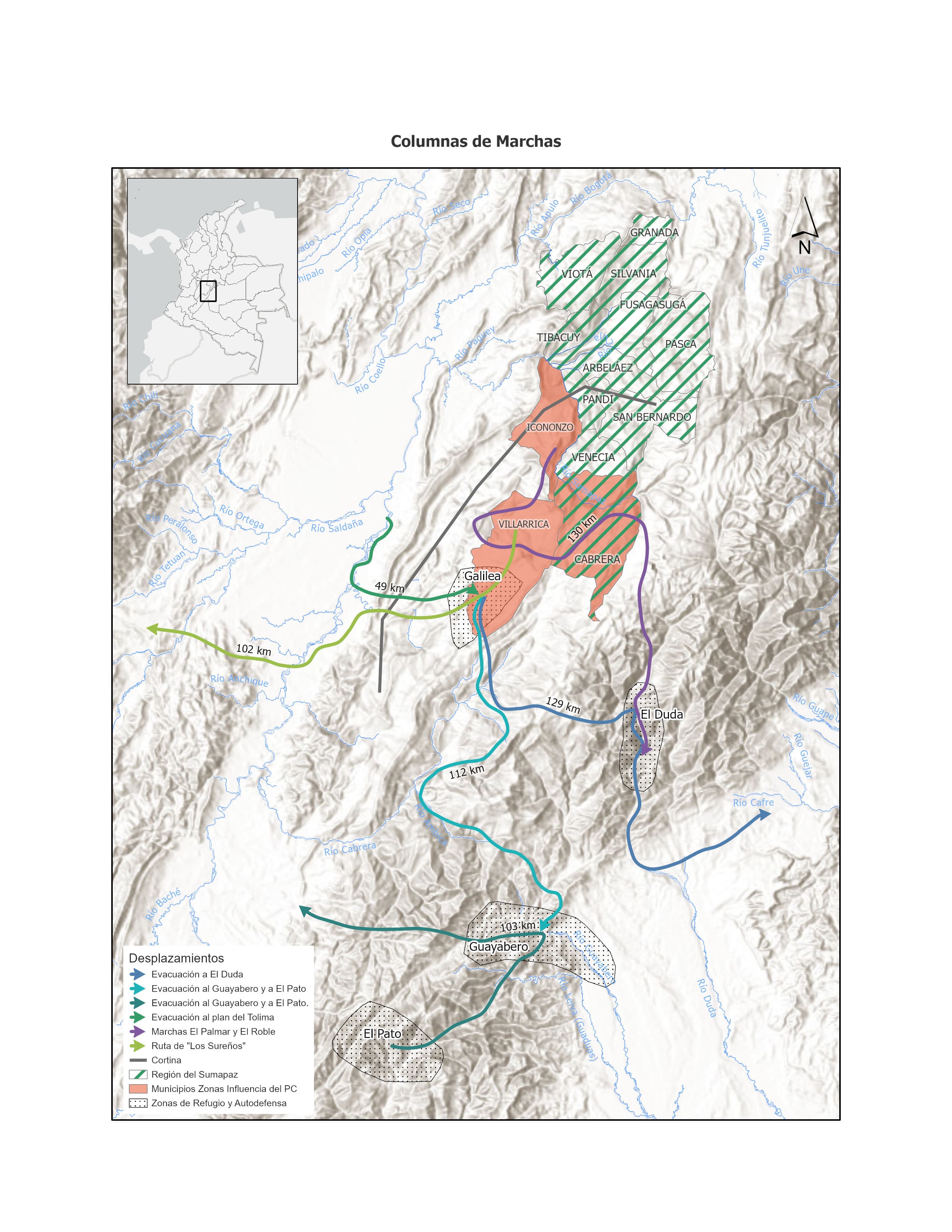  Mapa Columnas de Marcha