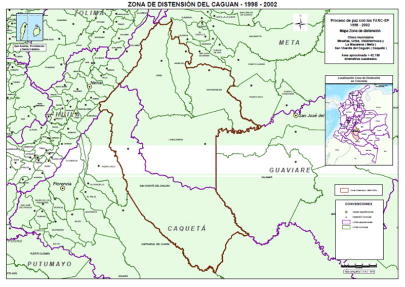 Zona de distensión del Caguán - 1998 - 2002