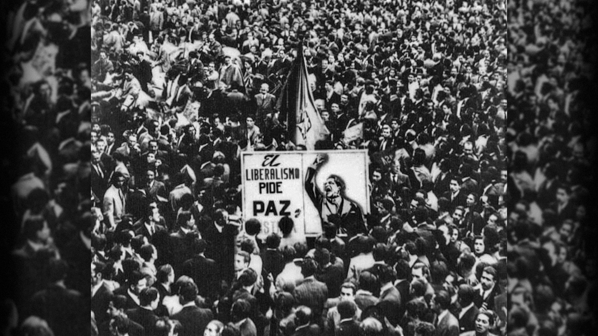 Manifestación en apoyo a Jorge Eliécer Gaitán 