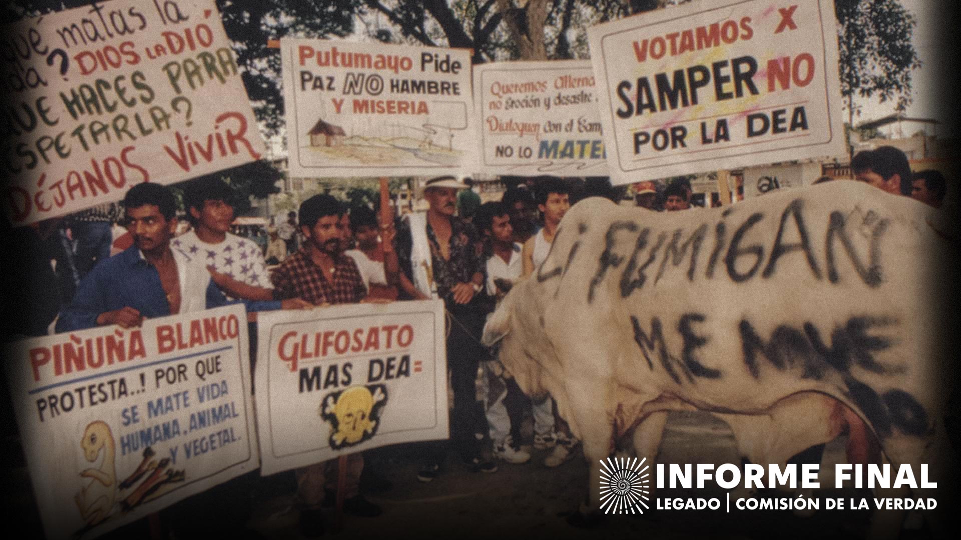 Marchas contra las fumigaciones con glifosato 1996