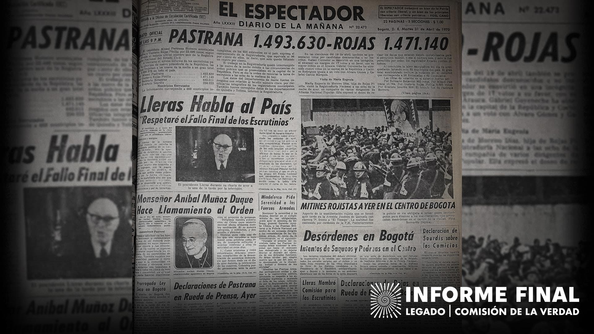 Elecciones presidenciales, 21 de abril de 1970