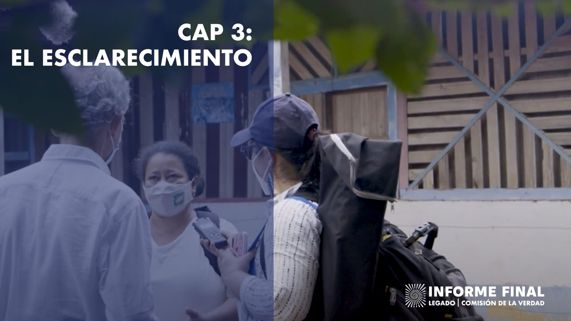 El narrador nos explica la importancia de la escucha profunda. Más adelante, a través de diferentes testimonios se definen las metodologías que la comisión planteó para hacer posible esa escucha plural y luego se explica el proceso de catalogación que tiene como fin encontrar los patrones de persistencia del conflicto. A continuación, se aborda el esclarecimiento de los falsos positivos y la recolección de información de fuentes externas como la fuerza pública.