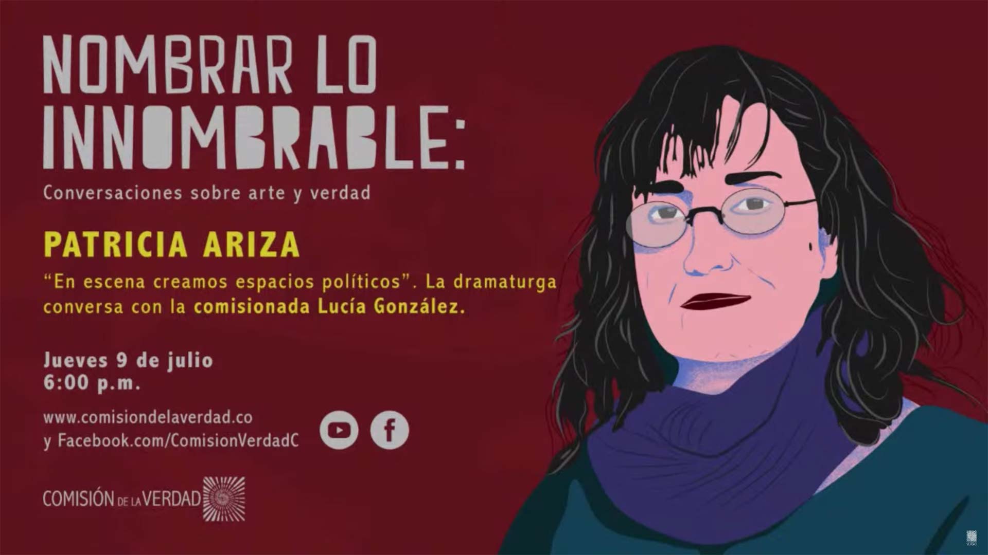 La dramaturga conversa con la comisionada Lucía González.