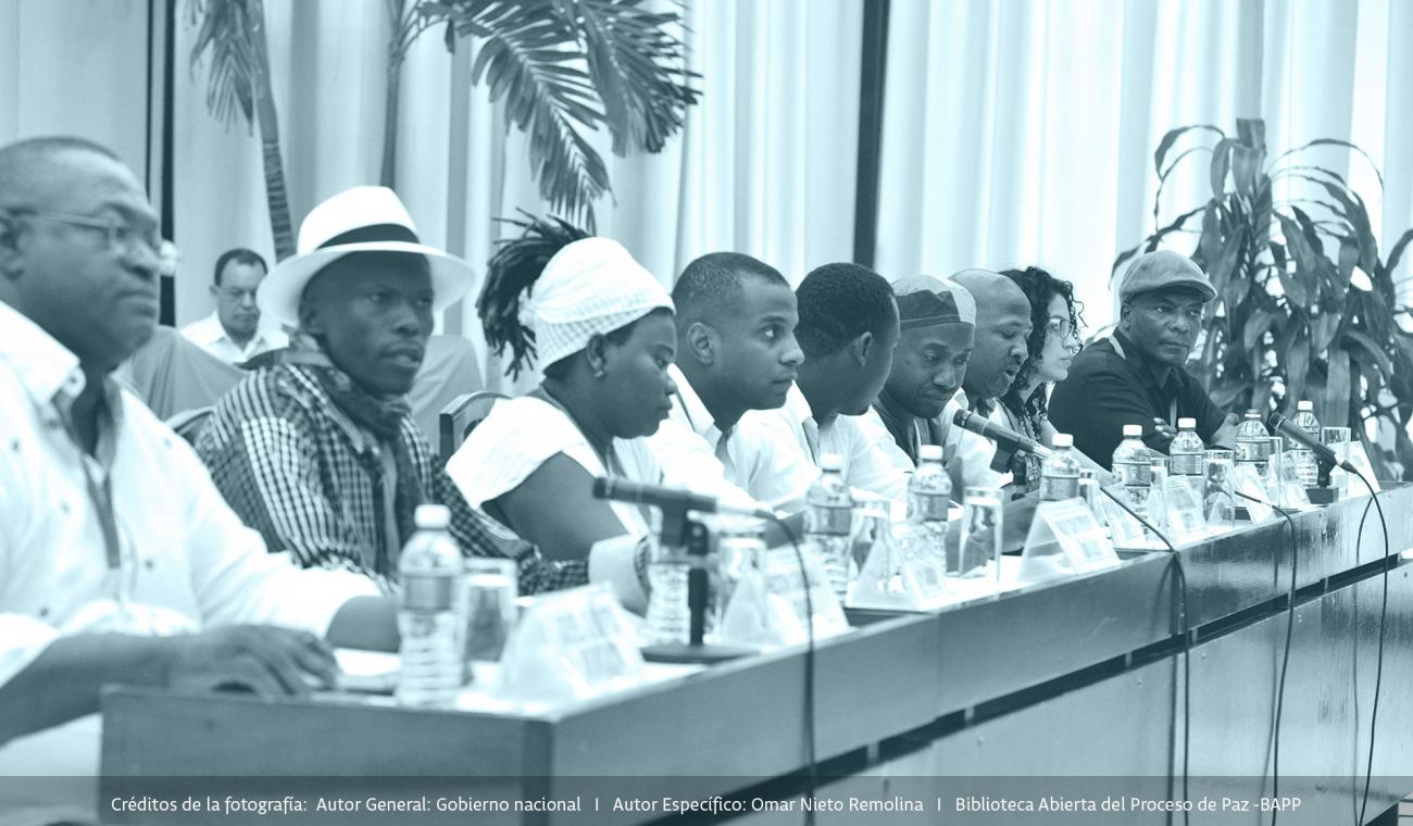 Organizaciones de comunidades negras, afrocolombianas, palenqueras y raizales, en la Mesa de Conversaciones, La Habana, Cuba. 
